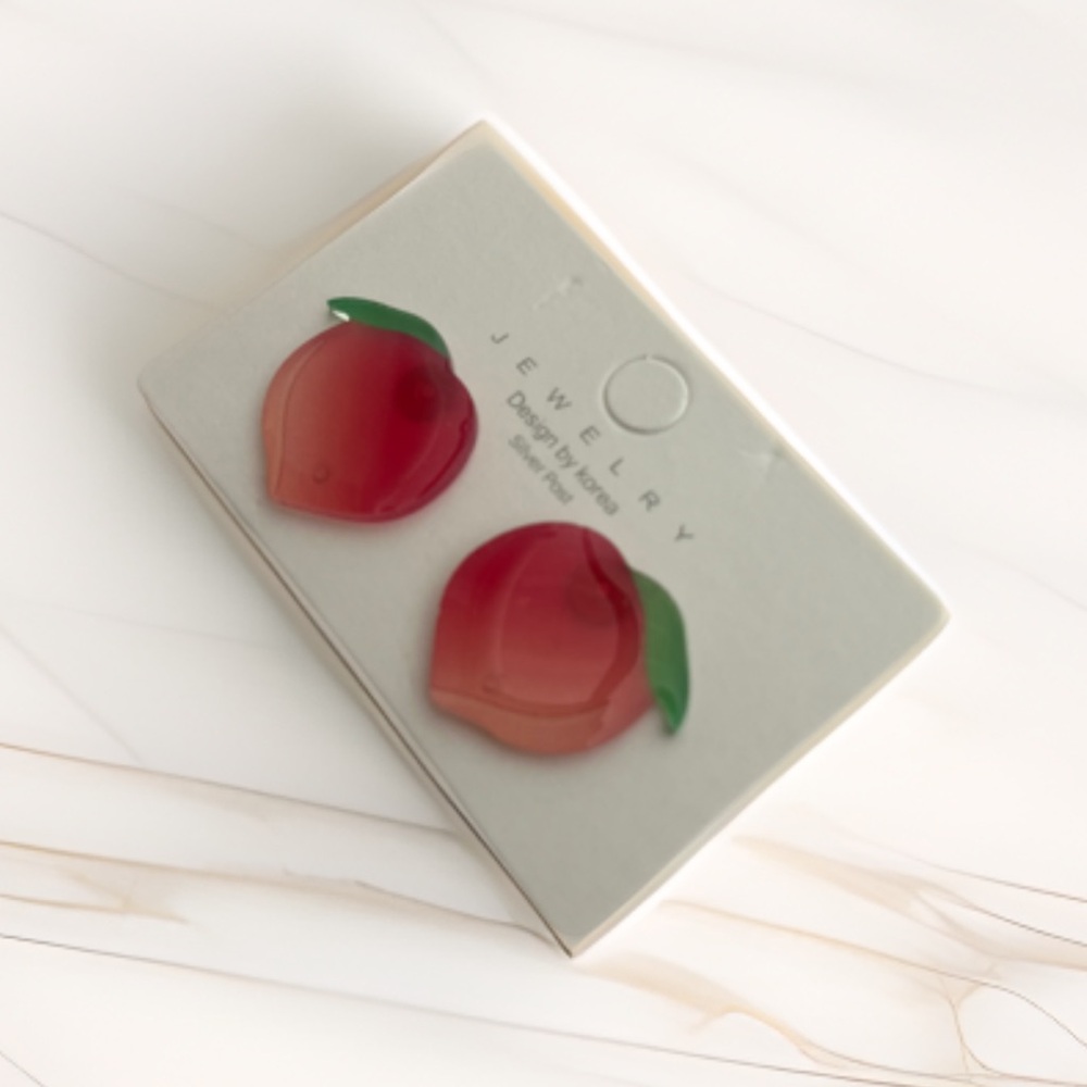 Peach earrings